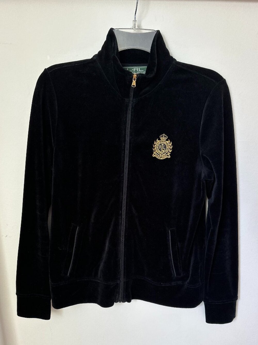 Lauren Ralph Lauren Velour Zip-Up Jacket – Women’s Medium